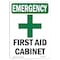Signmission Safety Sign, OSHA EMERGENCY, 5" Height, First Aid Cabinet, Portrait OS-EM-D-35-V-10481 - alternate 1